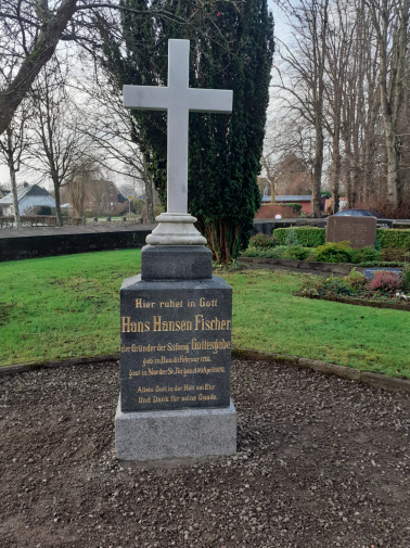 Grabdenkmal in Erinnerung an Hans Hansen Fischer